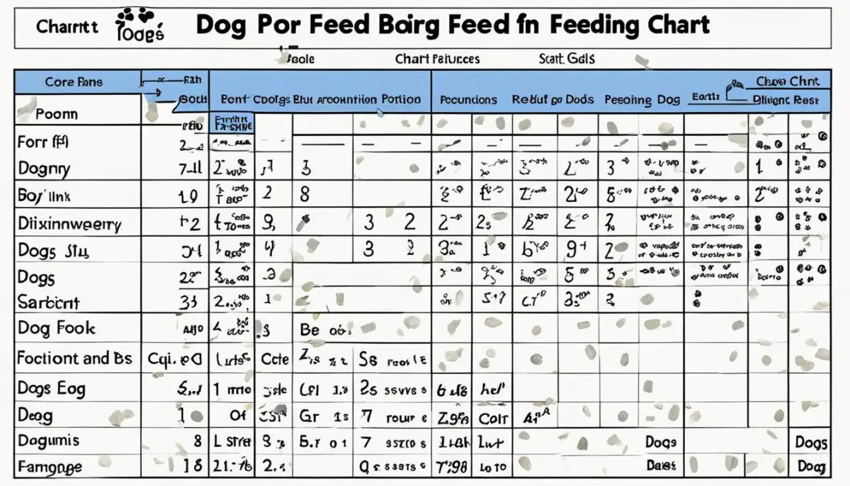 dog feeding chart