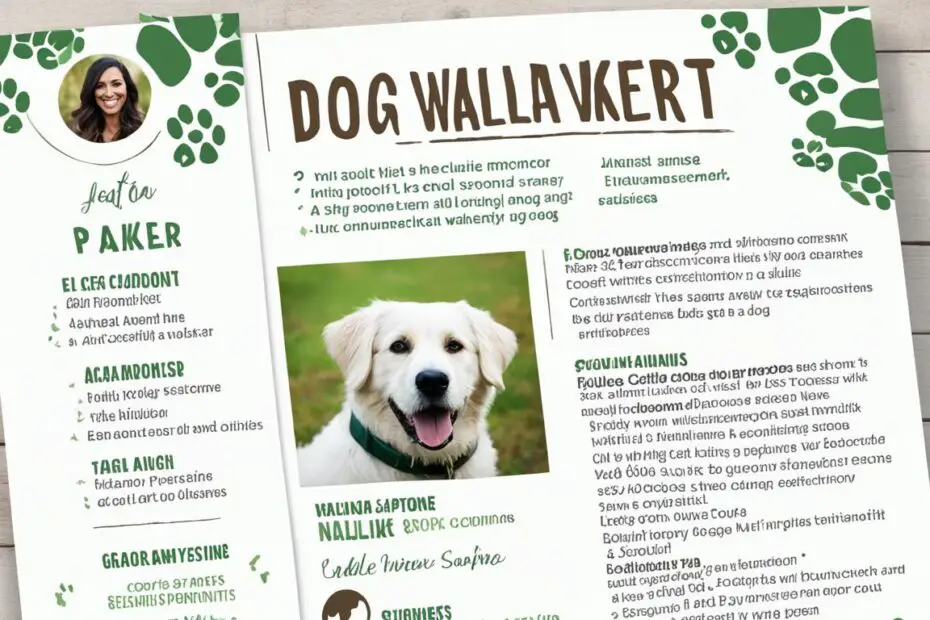dog walker resume