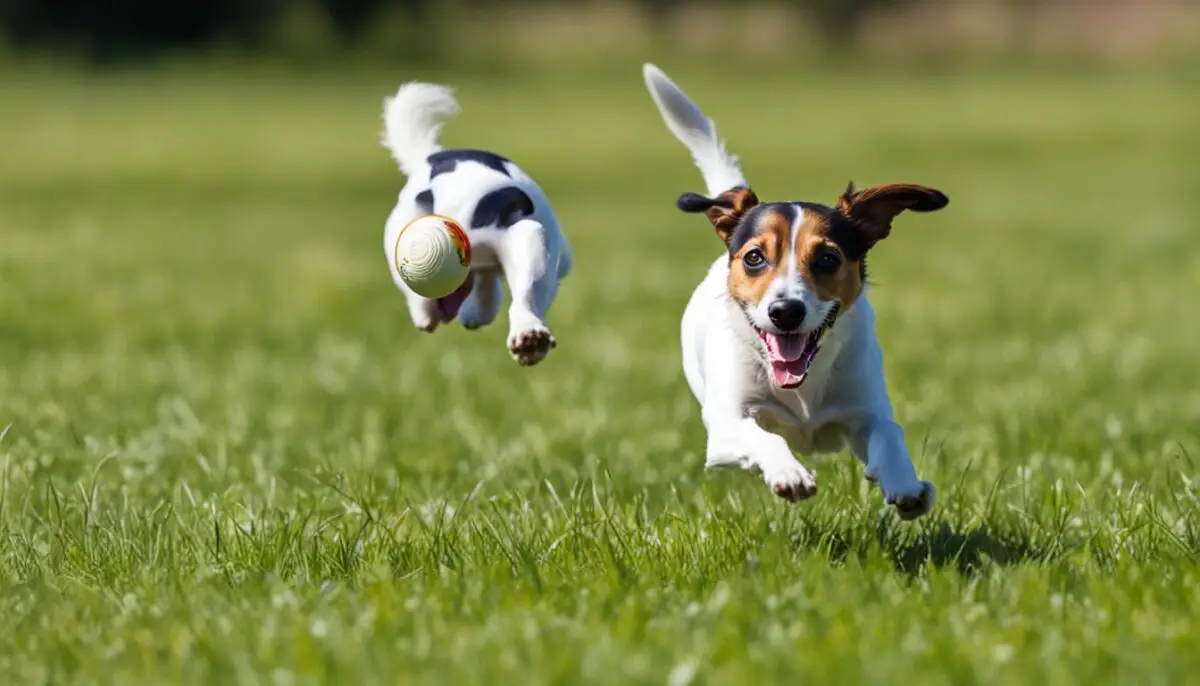 short haired jack russell playing