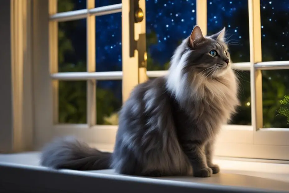 long-haired gray cat