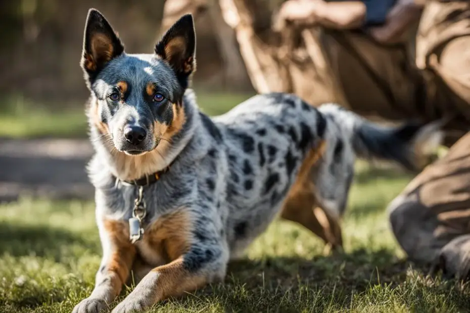 blue heeler with tail